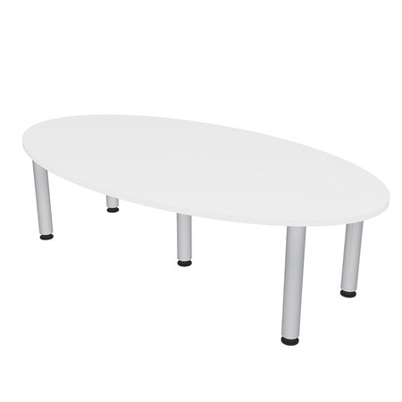 Skutchi Designs 45.25 in W, 84 in L, 29 in H, Engineered Wood Top, White HAR-OVL-46X84-PT-09